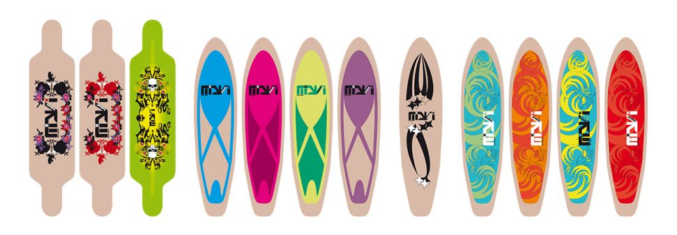 Diseño Ilustraciones Longboard Midvi