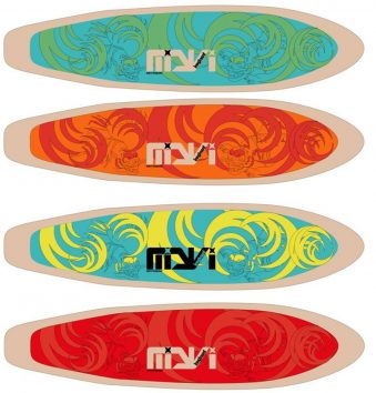 Ilustración Diseño Longboard Midvi